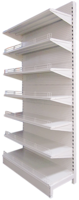 Single side white punch back shelf
